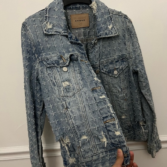 Blank NYC Distressed Denim Trucker Jacket for Women - Size Small - No Flaws - Picture 3 of 7